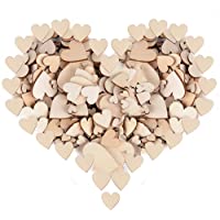 300 Piezas Corazones de Madera Rebanadas para Decoración de Boda Manualidades Adornos Artesanales DIY Tamaño 10mm- 20mm…